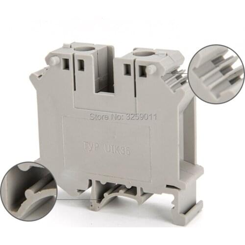 20PCS UK-35N Mounted Screw Clipping Terminal Block 35.0mm square general purpose terminal connection board
