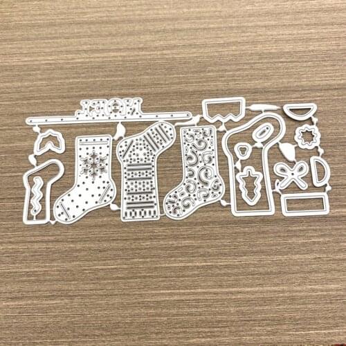 2020 Christmas boots Metal Cutting Dies DIY Scrapbooking Paper Photo Album Crafts Knife Mould Card Embossing Mold Stencils Decor