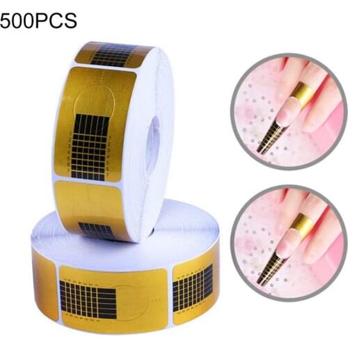 500 Gold Nails Gel Extension Sticker Guide Nail Art Acrylic Nail Forms Acrylic Tip Gel For Extension Sticker Forms for Extension