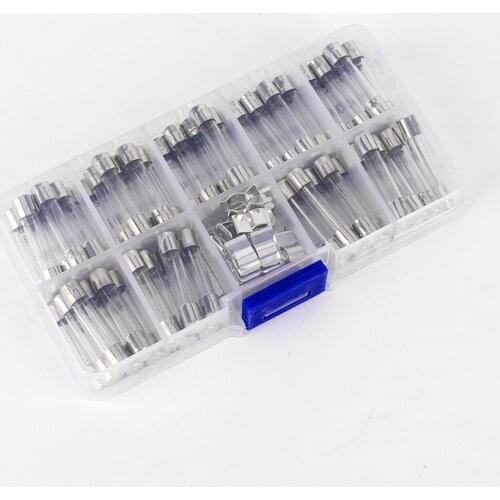 72 Pieces 6x30mm Glass Tube Fuses Car Electrical Assorted Kit 250V
