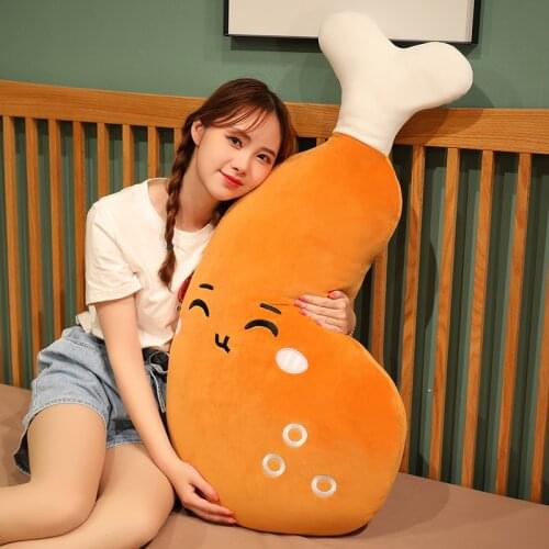75/100CM Simulation Food Real life Style Chicken Leg Toy Chick Stuffed Soft Pillow Cushion Birthday Gift for Children Kids