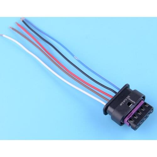 Car 5 pin Mass Air Flow Sensor MAF Harness Pigtail Connector Cable 4F0973705 Fit for Audi A6 A4 Volkswagen Jetta
