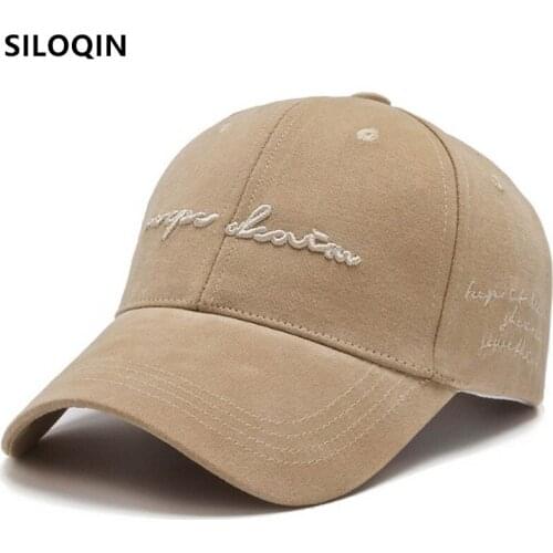 SILOQIN Mens Fishing Cap New Spring Cotton Baseball Caps Snapback Cap Bone Adjustable Size Womens Letter Embroidery Sports Cap