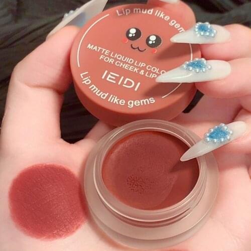 Canned Lip Mud Mousse Matte Lip Gloss Long Lasting Waterproof Lip Glaze Women Lipstick Portable Makeup Cosmetics TSLM1