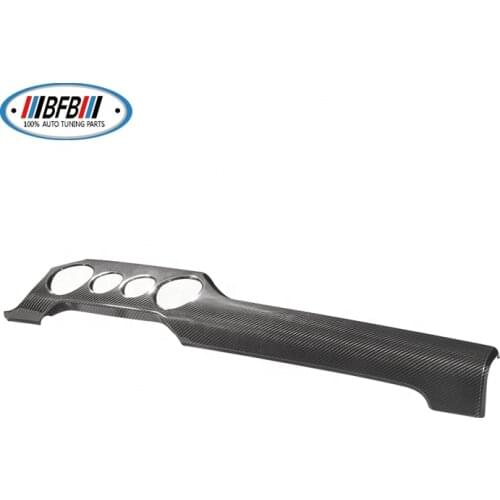 Real Dry Carbon Fiber Center Console Dashboard Decoration Panel 4 holes For Ford Mustang GT model