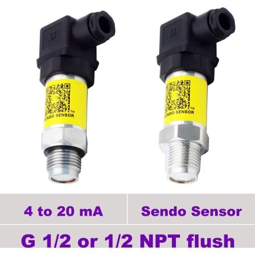Flush pressure sensor, G 1 2 or 1 2 NPT, negative -1 to 0 bar, compound -1 24, -1 15, -1 to 9, -1 to 5, -1 to 1.5, -1 to 0.6 bar
