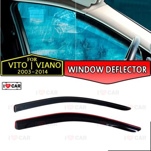 Window deflector for Mercedes Vito / Viano 2003-2014 car window deflector wind guard vent sun rain visor cover car styling