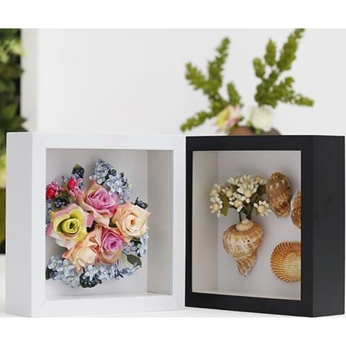Wooden Shadow Box Depth 4.5cm For Flowers,Handmade Art Crafts,Plant,Seashell Dispaly,Frame Box For Memorabilia/Favorite Display