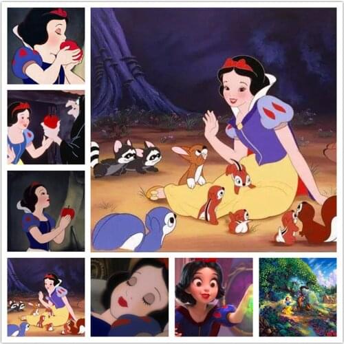Disney Snow White Princess 5D DIY Diamond Painting Square/Round Drill Diamond Embroidery Cross Stitch Kits Mosaic Home Decor