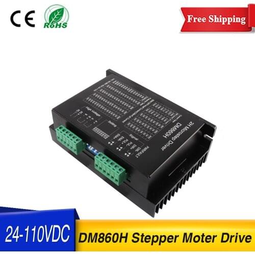 DM860H CNC Stepper Motor Driver 24-110VDC 256 Subdivision replace leadshine DM860H 2phase 18-80VAC 7.2A for NEMA23 NEMA34 motor