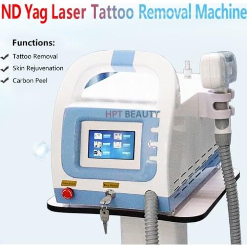 Hot Sale 1064nm & 532nm Q Switched ND Yag Laser Machine For Tattoo Removal Eyebrow Pigment Wrinkle Removal Black Doll Carbon Pee