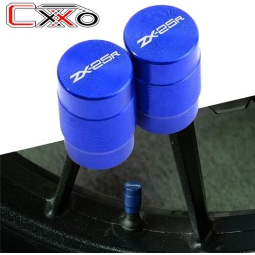 ZX25R Logo Motorcycle Tyre Valve CNC Aluminum Tire Air Port Stem Cover Cap Accessories For KAWASAKI ZX-25R zx 25r 2020 2021