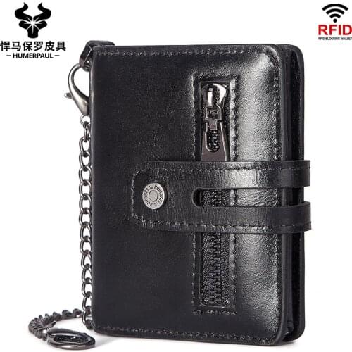 Leather Wallet Men Cowhide Card Case Retro Leather Credit Card Case Retro Coin Purse Rfid Aluminum Alloy Card Box Christmas Gift