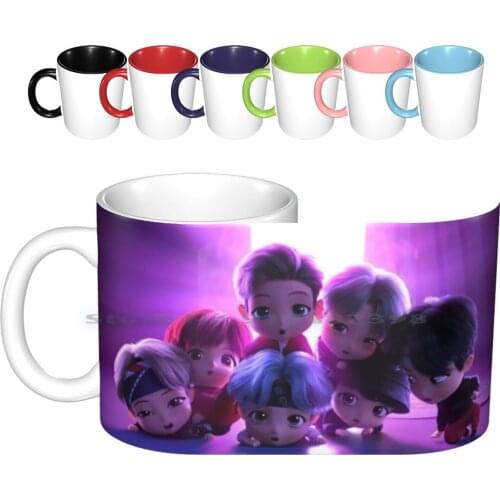 Tiny Squad Ceramic Mugs Coffee Cups Milk Tea Mug Army Army Tiny Tan Tiny Tan Small Baby Kpop Korean Korean Pop Korea Cheap