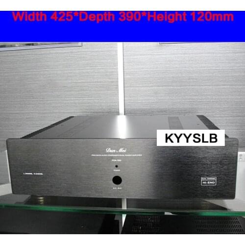 KYYSLB 435*390*120mm POA 220 transistor pure amplifier chassis Box House DIY Enclosure with cooling hole Amplifier Case Shell