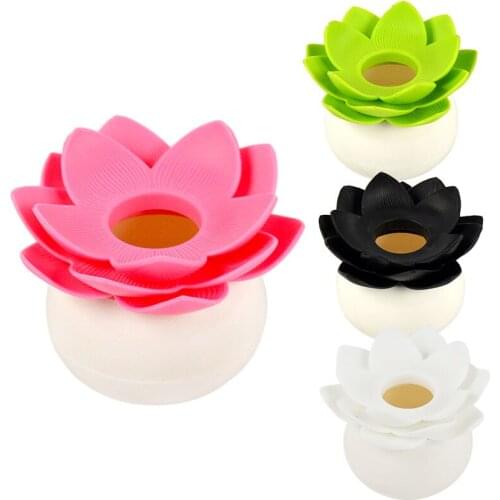 Lotus Cotton Swab Box Lotus Cotton Bud Holder Base Room Decorate / Lotus Toothpicks Holder Toothpick Case