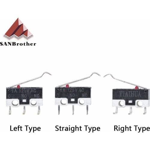 3D Printer Mechanical Limit Switch 10pcs/lot 1A/125VAC Endstop Micro Switch for Prusa I3 Delta Kossel Makerbot Printer