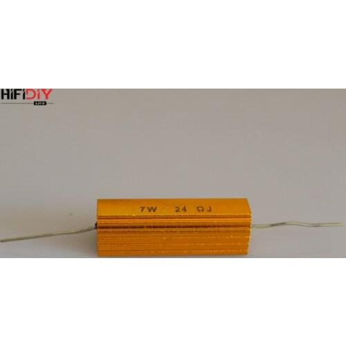 HIFIDIY LIVE AUDIO Metal Aluminium Housed Shell High Power speaker frequency divider Resistor 7W 2.2 3.3 8.2 24 Ohm DIY parts