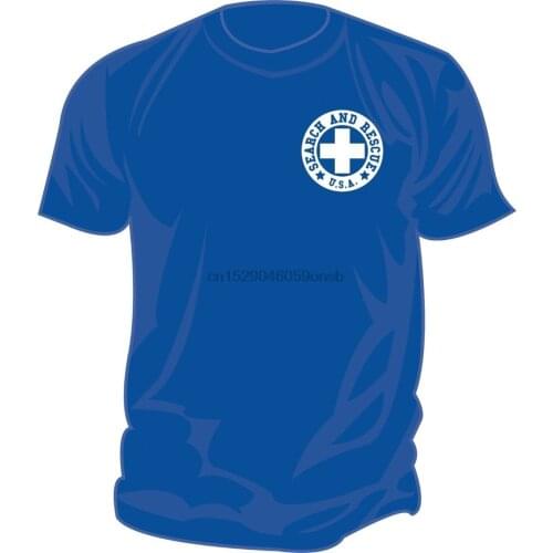 T-Shirt 2019 Fashion Men SAR - Search Rescue HRD K9 BOAT CADAVER Screen Printed T-Shirt ROYAL BLUE