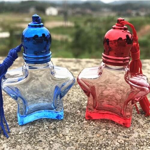Wholesale 8ml Five - pointed Star Roll On Perfume Bottle, Empty Portable Essential Oil Separate Vial LX1055