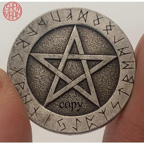 Five-pointed Star Hobo Nickel Coin Skeleton Bull Five Cents Copy Coin Copper Coins Tramp Challenge Coin