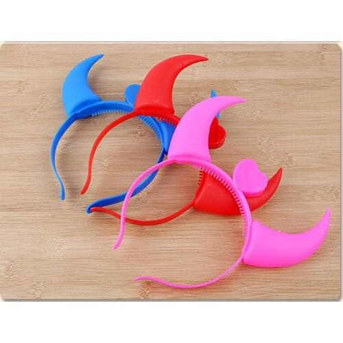Christmas Ox Horn Party Headwear Flashing LED Hair Clasp Headband Xmas Birthday Gift Hallowmas Devil horns lin2250
