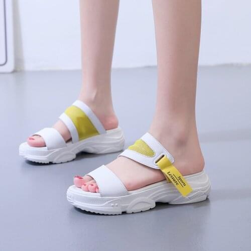 Wedge Slippers Women Shoes 2021 Summer Peep Toe Sandals Fashion Platform Slippers Outdoor Casual Flip Flops Sandalias De Mujer