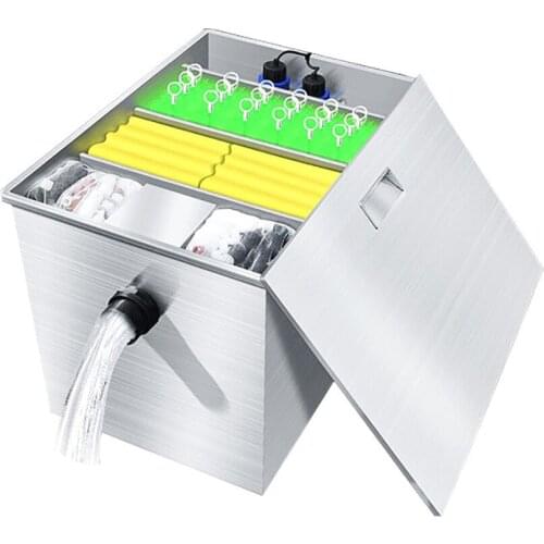 Fish pond filter outdoor koi pond water circulation system large external stainless steel filter box purification equipment