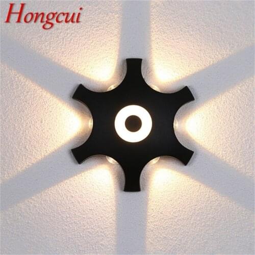 Hongcui Modern Wall Lamps Fixture LED Sconces Black Creative Home Decorative For Stair Aisle Bedroom Living Room