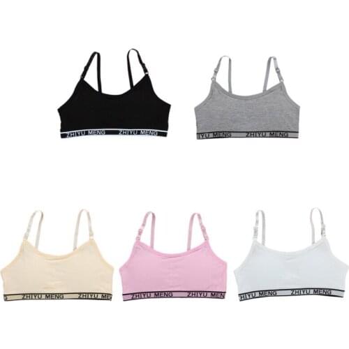 8-16T Teen Girl Sports Bra Kids Top Camisole Underwear Young Puberty Small Training Bra For Teenage Girls Clothes