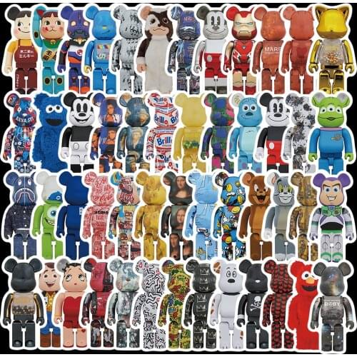 10/50PCS Fashion Bearbrick Stickers Motorcycle Collection Luggage Guitar Skateboard DIY Waterproof Joke Graffiti Sticker Decal
