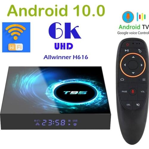 T95 Android10.0 Smart tv box Allwinner H616 2.4G/5G WIFI 6K Media Player Android Tv Box Google Voice Assistant set top boxes