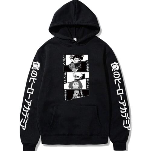 Anime My Hero Academia Printed Hoodie Female Long Sleeve Harajuku Hoodies