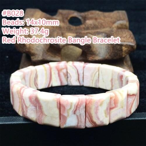 Top Natural Red Rhodochrosite Bracelet Jewelry For Women Lady Men Love Wealth Healing Beads Stone Gemstone Stretch Bangle AAAAAA