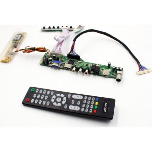 M6V5 LCD TV controller board support TV AV VGA Audio USB HDMI for 20 inch lcd panel 1600x900 LTM200KT03 M200RW01 V1 M200O1-L02