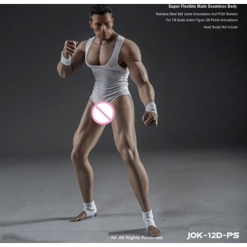 1/6 Scale 12''Male Super Strong Flexible Seamless Black Pale Suntan Muscular Body with Metal Skeleton for 1/6 Head Action Figure