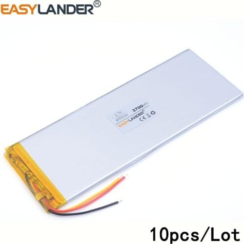 10pcs /Lot 4050160 3700mAh 3.7V lithium Li ion polymer rechargeable battery durable high capacity Rechargeable Li-ion Cell