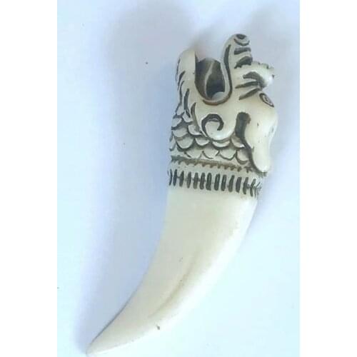 12 pcs Tour memento imitation dragon totem yak bone made tribal pendant men necklace