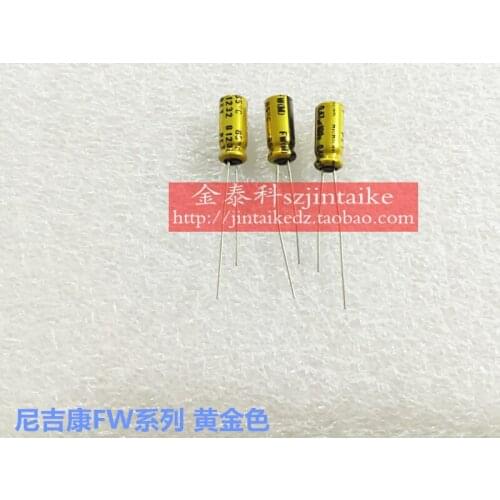 2020 hot sale 30PCS/50PCS audio for capacitance 100V0.47UF 5X11 FW black gold skin NICHICON electrolysis free shipping