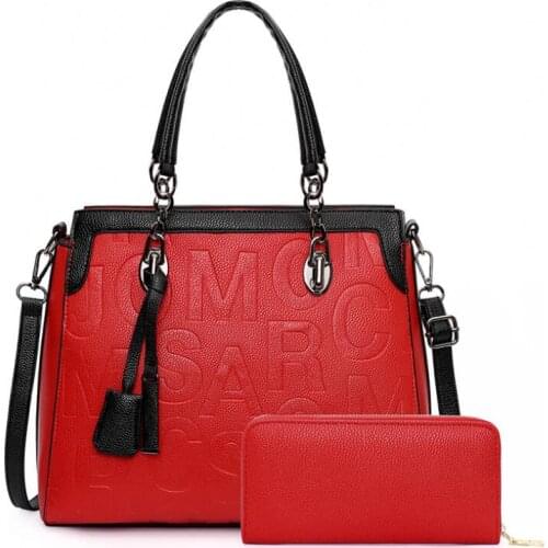 2021 New Letter Embossed Ladies Bags Two-Piece Composite Bag Female Handbags Fashion Large Capacity Totes Bag Messenger Bag