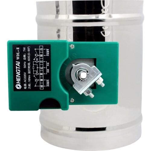 5 positions - motorised damper stainless steel air vent volume control damper diameter 80 100 125 150 200 250 300 350 400 mm