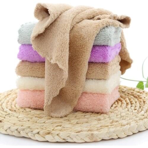 5Pcs Microfiber Soft Quick Dry kids Hand Towels Kitchen Clean Wash Cloth Disposable Mini Face Towel Gift 25x25cm
