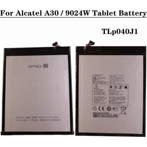 TLp040J1 Battery For Alcatel A30 / 9024W Tablet PC Battery 4080mAh High Capacity Batteries