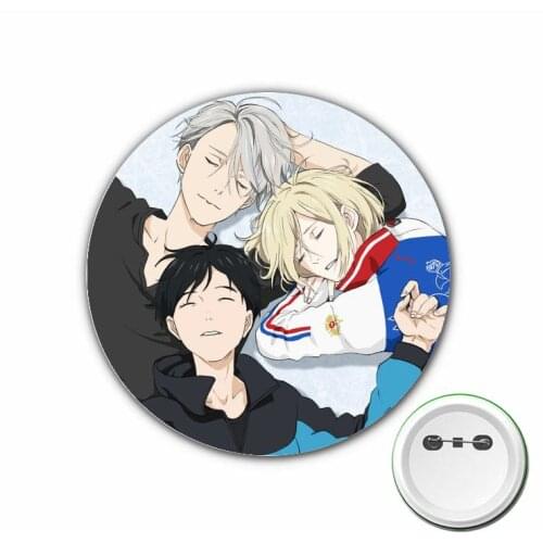 Anime Yuri on ice Cosplay Badge carroon Brooch Pins for Backpacks bags Badges Button Clothes Accessories