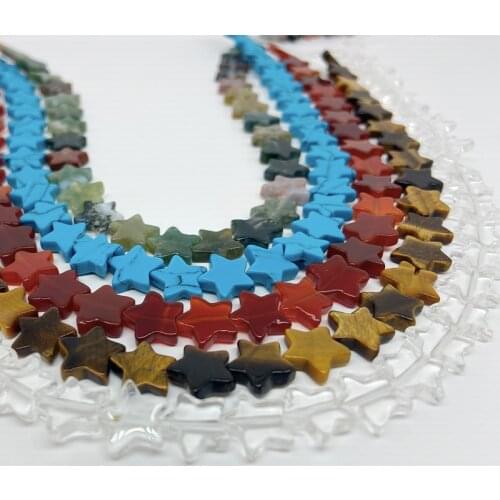 10mm Natural Crystal Turquoise Agate Five Pointed Star PENDANT HANDMADE JEWELRY DIY Necklace Bracelet Jewelry Material Gift Gem