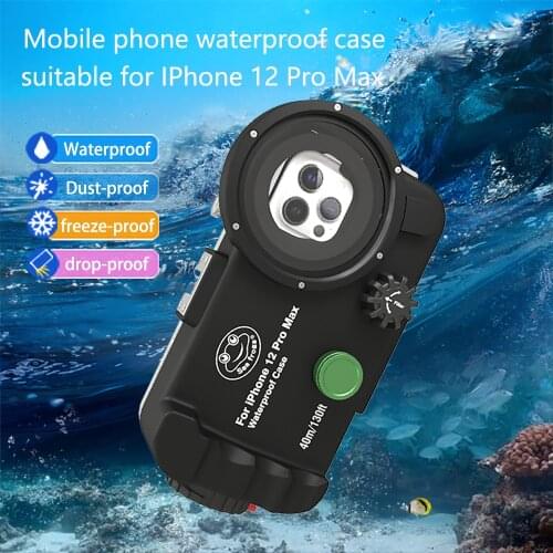 For iPhone 12 Pro Max Diving Case Underwater Professional 40m/130fit Swimming Surfing Photo Video Waterproof House