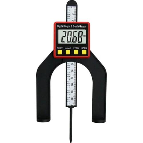 Digital Height and Depth Gauge with Magnet Based, mm/Inch 0-80mm Depth Ruler Woodworking Table Saw Height Gauge Vernier Caliper