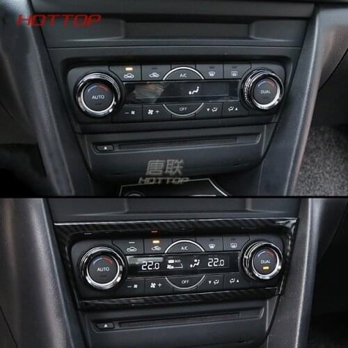 For Mazda3 Axela 2017 2018 Carbon Fiber Texture Interior Trim Cup Holder Airourlet Decorative Frame Sticker Cover Car Styling