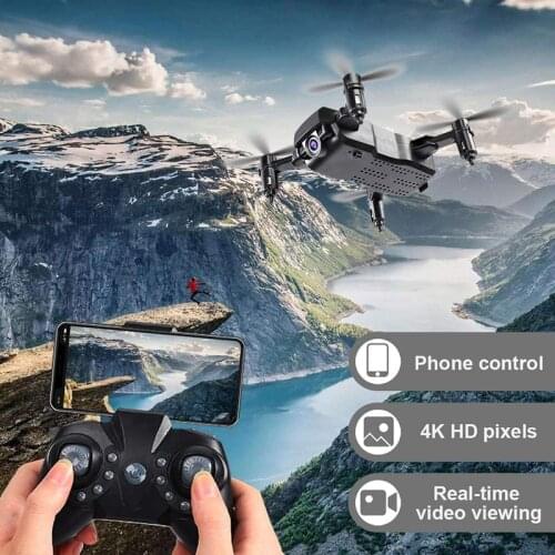 Remote Control Drone E78 4K HD Dual Camera WIFI Foldable Arm 3D Flip Long Flight Time Real-time Transmission Pocket Camera Drone