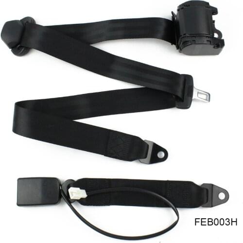 ELR 3 Point Emergency Lock Retractor Seat Safety Belt Fixed Webbing With Switch FEB003H